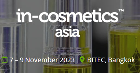 In-cosmetics Asia akan diadakan pada tanggal 7-9 November 2023 di BITEC International